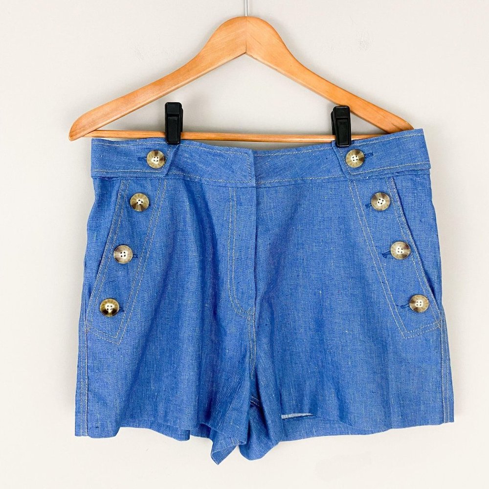 Derek Lam 10 Crosby Chambray Linen Sailor Shorts